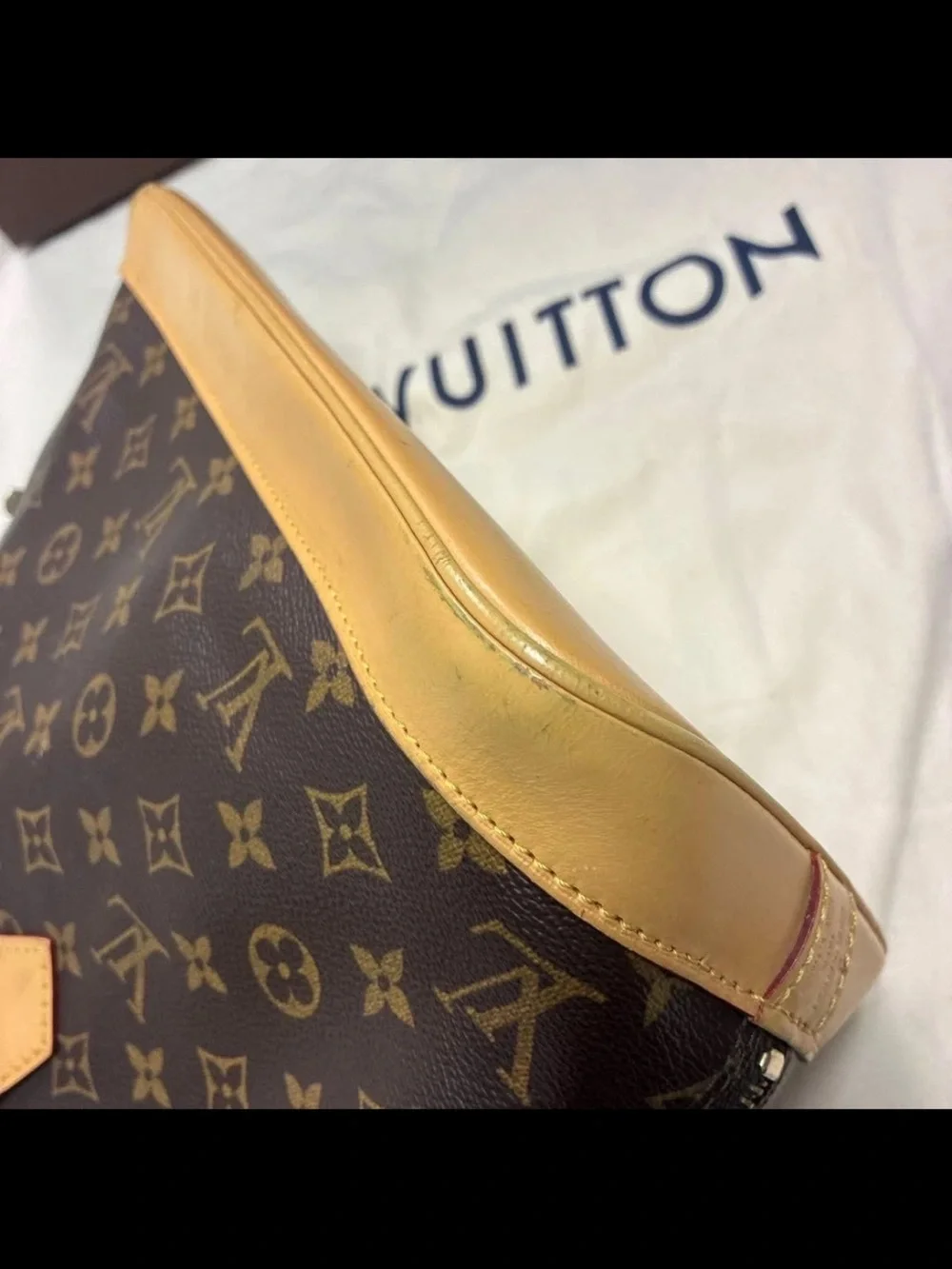 Louis Vuitton Monogram Alma PM Satchel in Brown and Natural Vachetta
